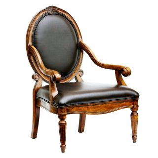 Norfolk Oversized Leather Arm Chair   Accent Chairs
