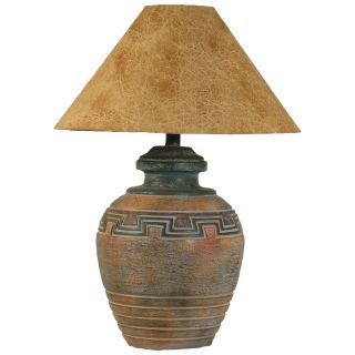 H6078WD Southwest Hydrocal Urn Table Lamp   Table Lamps