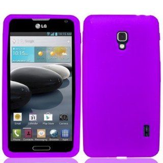 For LG Optimus F6 Soft Silicone SKIN Protector Cover Case Purple 