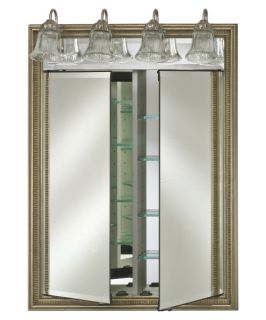 Afina Signature Traditional Lighted Double Door 31W x 40H in. Recessed Medicine Cabinet   Recessed Medicine Cabinets