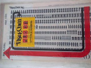 Visu Com, 814, Playbill, 48 Pt. 1/2", Rub On, Dry Transfer, Letters & Numbers, Made in USA