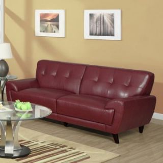 Anton Leather Sofa   Red   Sofas