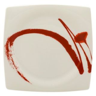 Red Vanilla Paint It Red 7.75 in. Square Salad Plate   Set of 4   Salad & Dessert Plates