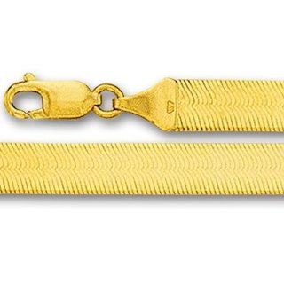 14K Yellow Gold Imperial Herringbone Chain (Width 5.0mm) Length   18 Inch Jewelry