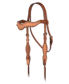 Alamo Saddlery Brow Rough Out Headstall   Western Saddles and Tack