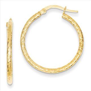 14k Textured Hoop Earrings Earring Sets Jewelry