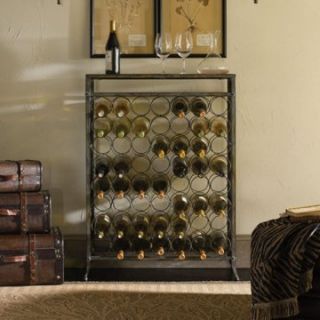 Powell Driftwood Metal and Wood 56 Bottle Wine Rack   Wine Racks