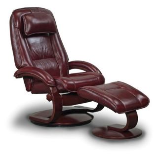 MAC Motion Oslo Collection Swivel Recliner with Ottoman   Merlot   DO NOT USE