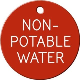 Non Potable Water, Plastic Tag, 1.5" x 1.5"  