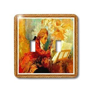 3dRose lsp_100508_2 Photo of Painting by French Artist of Mozart Being Played Double Toggle Switch   Switch Plates  