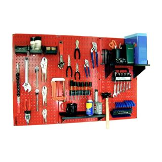 Wall Control Pegboard Standard Tool Storage Kit   Red   Wall Storage
