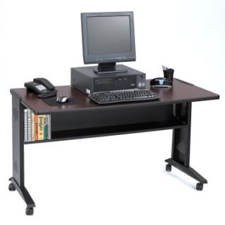 Safco 54 Inch Width Reversible Top Mobile Desk   Computer Carts
