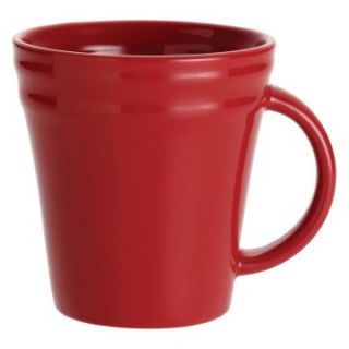 Rachael Ray Double Ridge Red Dinnerware Mugs   Set of 4   Coffee Mugs