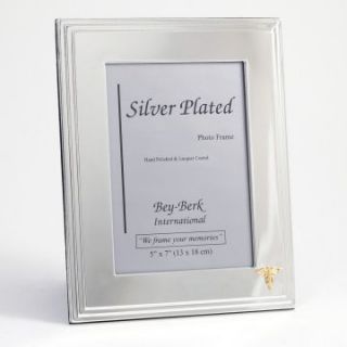 Bey Berk Dental Silver Plated 5 x 7 in. Photo Frame   Tarnish Proof   Picture Frames