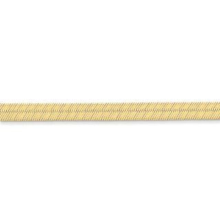 14k Yellow 20in Gold 6.5mm Silky Herringbone Necklace Chain. Metal Wt  22.68g Jewelry