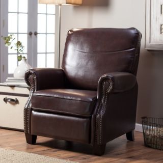 Barcalounger Ridley II Leather Recliner with Nailheads   Recliners