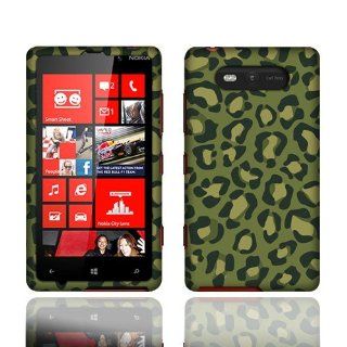 Nokia Lumia 820 Camouflage Leopard Rubberized Cover Cell Phones & Accessories