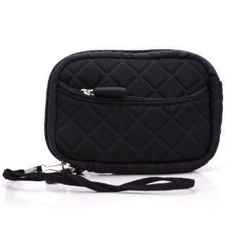 Black Quilted Neoprene Sleeve Carrying Case with Front Zipper Pocket for Olympus Tough TG 820iHS Digital Point & Shoot Camera + EnvyDeal Velcro Cable Tie Toys & Games