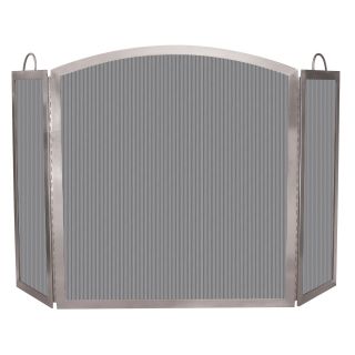 Uniflame 3 Panel Stainless Steel Fireplace Screen   Fireplace Screens