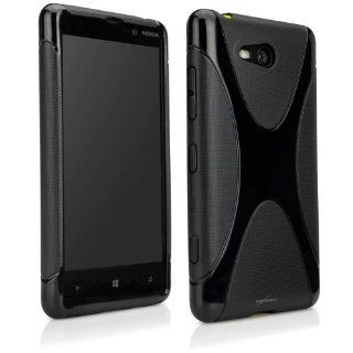 BoxWave Nokia Lumia 820 BodySuit, Premium Textured TPU Rubber Gel Skin Case   Nokia Lumia 820 Cases and Covers (Jet Black) Cell Phones & Accessories