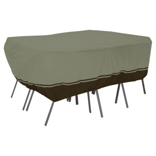 Classic Accessories 110 Rectangular Table and Chair Set Cover   Birch   Outdoor Furniture Covers