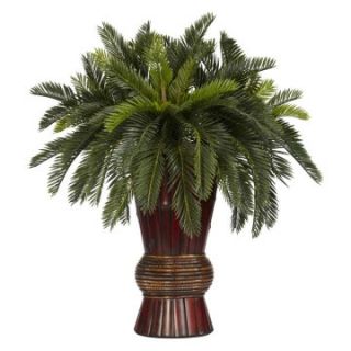Cycas with Bamboo Vase Silk Plant   Silk Plants