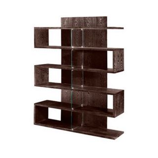 Armen Living Contemporary Bookcase   Chocolate Ash Veneer   Bookcases