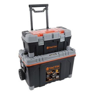 Tactix 2 in 1 Rolling Tool Box Set   Tool Boxes