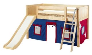 Wow Boy Panel Low Loft Tent Bed with Slide   Loft Beds