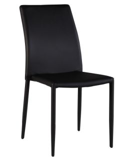 Chintaly Fiona Upholstered Dining Side Chairs   Black   Set of 4   Dining Chairs