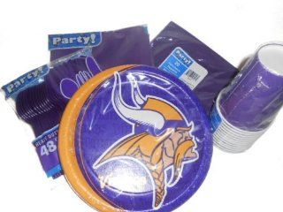 NFL Minnesota Vikings Football Party Supplies   Plates, Napkins & Cups. Plastic Silverware & Tablecover Kitchen & Dining