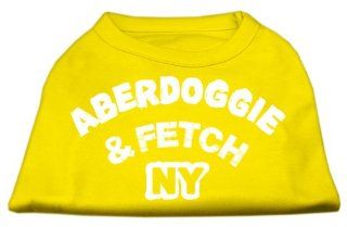 Aberdoggie NY Screenprint Shirt Leash and Collar Set Yellow Sm (10)  
