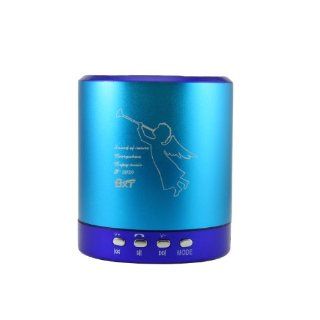 GREENERY/BXT� T 2020 Fashion Portable Rechargeable Mini Speaker with FM/TF Card Slot/AUX Fit for iPod, , MP4 player, PO&Moblie Phone Powerful Loud and Clear Sound;Red, Blue, Silver&Black available (Blue, T 2020)   Musical Boxes And Figurines