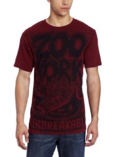 Zoo York Men's Psycho Short Sleeve Tee, Red, Large at  Mens Clothing store