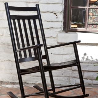 Dixie Seating Indoor/Outdoor Slat Rocking Chair   Black   Indoor Rocking Chairs