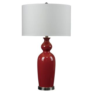 HGTV HOME Graphic Control Red Ceramic Table Lamp   Table Lamps