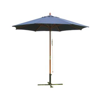 International Concepts 9 ft. Wood Market Umbrella   Patio Umbrellas
