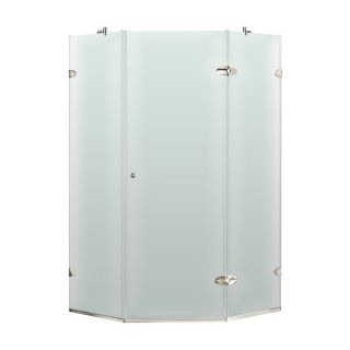 Vigo VG606138 36.125W x 73.33H in. Frosted Glass Shower Enclosure   Bathtub & Shower Doors