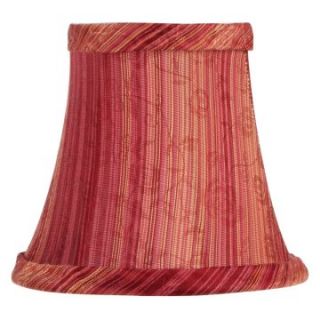 Livex S309 Red Wine Striped Silk Bell Clip Chandelier Shade   Lamp Shades