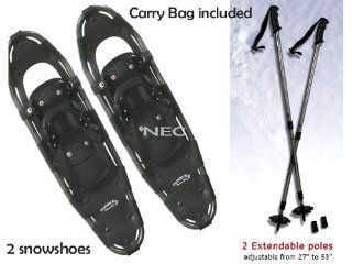 Adult Snowshoes & Poles W/ Carry Bag Large  Thunderbay Snowshoe  Sports & Outdoors