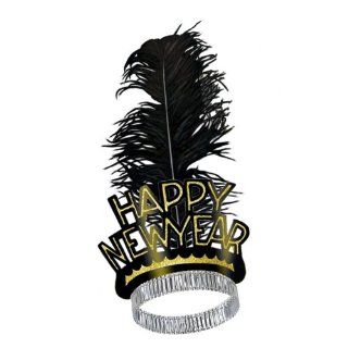 Beistle Swing New Year's Eve Tiaras, 50 Tiaras, Black and Gold Kitchen & Dining
