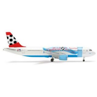 Herpa A320 Austrian EM 2008 Livery Model Airplane   Commercial Airplanes