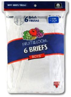 Fruit of the Loom Boys 8 20 6 Pack Brief with Fly, White, size 6 Clothing