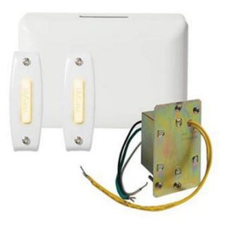 Nutone Door Chime with 2 Lighted Pushbuttons and Junction Box Transformer   Doorbells
