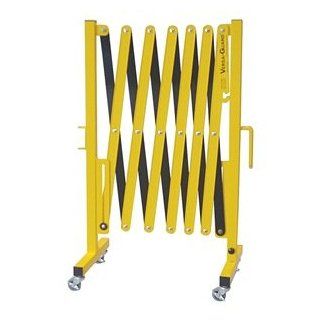 North American Safety VG1000C Versa Guard Expanding Portable Barricade with caster and wheel locks conform to OSHA standards. Made of aluminum with a steel frame and high gloss powder coat finish, provides visible warning. Expands 17"   11' 4"