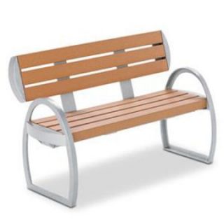 Anova Furnishings 4 ft. Woodwind Contour Bench   Outdoor Benches