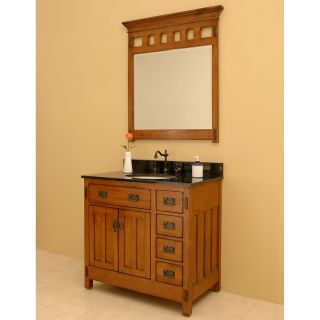 Sagehill Designs American Craftsman AC3621D 36 in. Rustic Oak Single Bathroom Vanity   Single Sink Bathroom Vanities