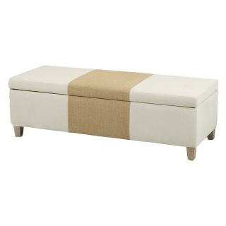 Best Selling Home Decor Beige and Ivory Storage Ottoman   Ottomans