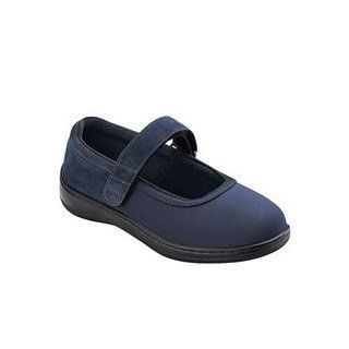 Orthofeet Springfield 826 Women's Stretchable Navy Blue Mary Jane Shoes Health & Personal Care