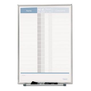 Quartet 11 x 16 in. Employee Tracking Bulletin Board   Dry Erase Whiteboards